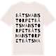 Vintage White t-shirt med Båtsmanstorpet ordlek t-shirt