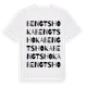 White t-shirt med Bengtshoka ordlek t-shirt