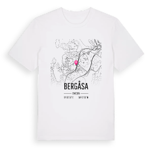 Bergåsa karta t-shirt – ekologisk bomull t-shirt från Pinshirt