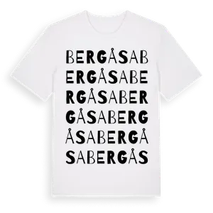Bergåsa ordlek t-shirt – ekologisk bomull t-shirt från Pinshirt