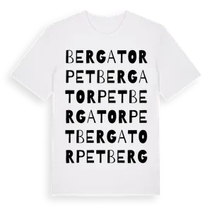 Bergatorpet ordlek t-shirt – ekologisk bomull t-shirt från Pinshirt
