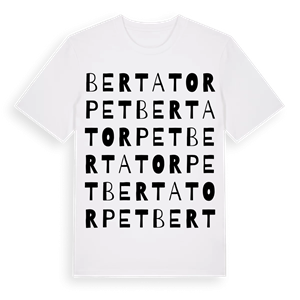 Bertatorpet ordlek t-shirt – ekologisk bomull t-shirt från Pinshirt