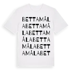 Bettamåla ordlek t-shirt – ekologisk bomull t-shirt från Pinshirt