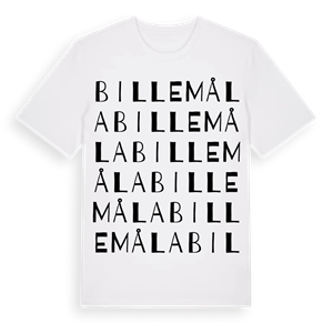 Billemåla ordlek t-shirt – ekologisk bomull t-shirt från Pinshirt