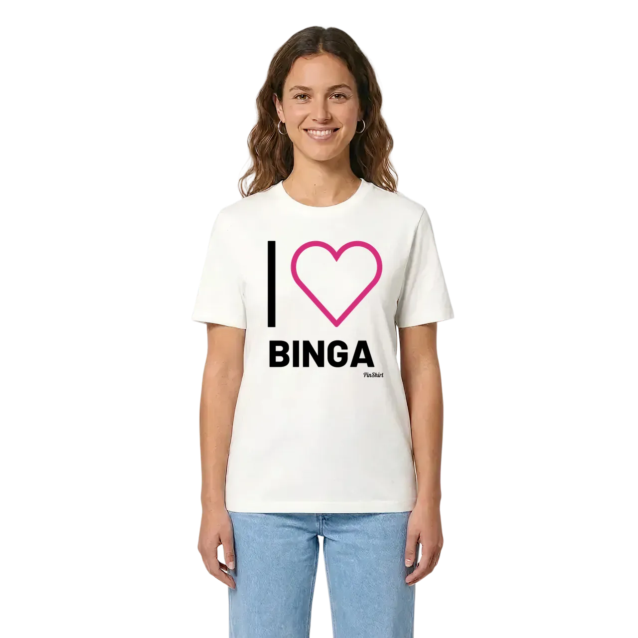 Jag älskar Binga t-shirt stort tryck i miljö