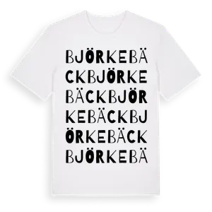 Björkebäck ordlek t-shirt – ekologisk bomull t-shirt från Pinshirt