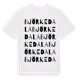 White t-shirt med Björkedala ordlek t-shirt
