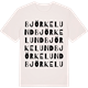 Vintage White t-shirt med Björkelund ordlek t-shirt