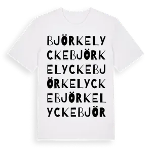 Björkelycke ordlek t-shirt – ekologisk bomull t-shirt från Pinshirt