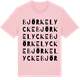 Pink Cotton t-shirt med Björkelycke ordlek t-shirt