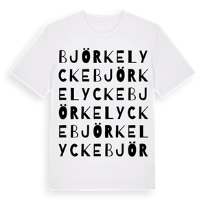Björkelycke ordlek t-shirt – ekologisk bomull t-shirt från Pinshirt