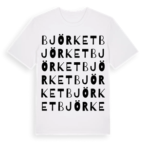 Björket ordlek t-shirt – ekologisk bomull t-shirt från Pinshirt