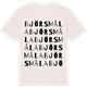 Vintage White t-shirt med Björsmåla ordlek t-shirt