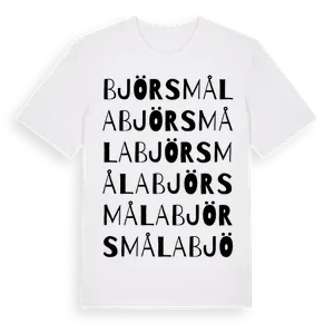 Björsmåla ordlek t-shirt – ekologisk bomull t-shirt från Pinshirt