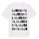 White t-shirt med Björsmåla ordlek t-shirt