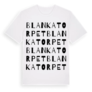 Blankatorpet ordlek t-shirt – ekologisk bomull t-shirt från Pinshirt