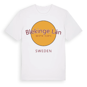 Blekinge län cirkel t-shirt – ekologisk bomull t-shirt från Pinshirt