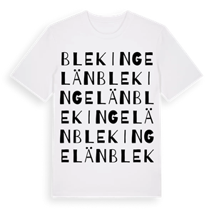 Blekinge län ordlek t-shirt – ekologisk bomull t-shirt från Pinshirt