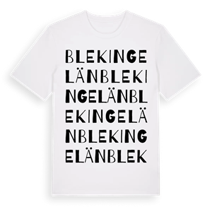 Blekinge län ordlek t-shirt – ekologisk bomull t-shirt från Pinshirt