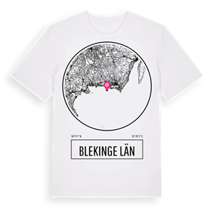 Blekinge län t-shirt – ekologisk bomull t-shirt från Pinshirt