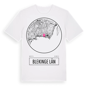 Blekinge län t-shirt – ekologisk bomull t-shirt från Pinshirt