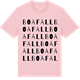 Pink Cotton t-shirt med Boafall ordlek t-shirt