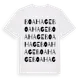 White t-shirt med Boahage ordlek t-shirt