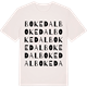 Vintage White t-shirt med Bokedal ordlek t-shirt