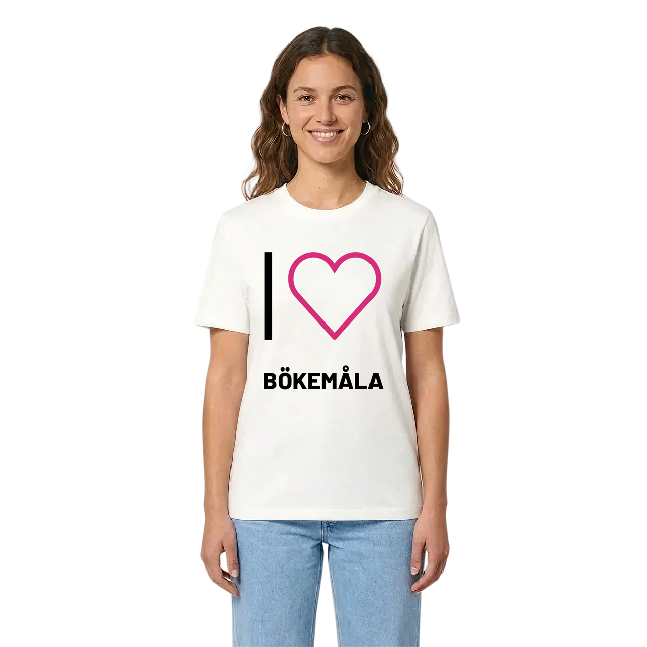 Jag älskar Bökemåla t-shirt stort tryck i miljö