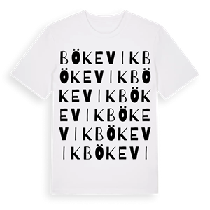 Bökevik ordlek t-shirt – ekologisk bomull t-shirt från Pinshirt