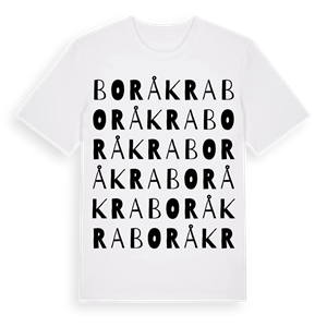 Boråkra ordlek t-shirt – ekologisk bomull t-shirt från Pinshirt