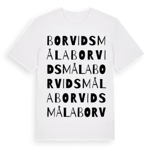 Borvidsmåla ordlek t-shirt – ekologisk bomull t-shirt från Pinshirt