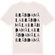 Vintage White t-shirt med Brändamåla ordlek t-shirt
