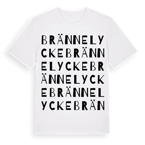 Brännelycke ordlek t-shirt – ekologisk bomull t-shirt från Pinshirt