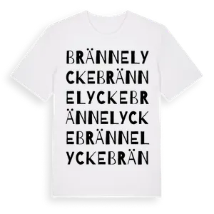 Brännelycke ordlek t-shirt – ekologisk bomull t-shirt från Pinshirt