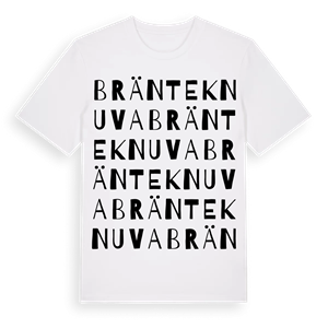 Bränteknuva ordlek t-shirt – ekologisk bomull t-shirt från Pinshirt