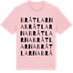 Pink Cotton t-shirt med Bråtlarna ordlek t-shirt
