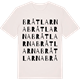 Vintage White t-shirt med Bråtlarna ordlek t-shirt