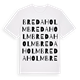 White t-shirt med Bredaholm ordlek t-shirt