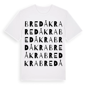 Bredåkra ordlek t-shirt – ekologisk bomull t-shirt från Pinshirt