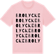 Pink Cotton t-shirt med Brolycke ordlek t-shirt