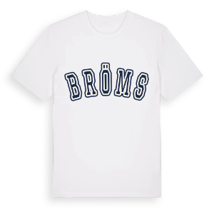 Bröms college t-shirt – ekologisk bomull t-shirt från Pinshirt