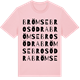 Pink Cotton t-shirt med Brömsebro Södra ordlek t-shirt