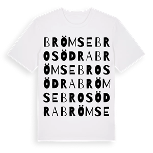 Brömsebro Södra ordlek t-shirt – ekologisk bomull t-shirt från Pinshirt