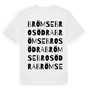 Brömsebro Södra ordlek t-shirt – ekologisk bomull t-shirt från Pinshirt