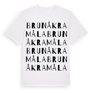 Brunåkramåla ordlek t-shirt – ekologisk bomull t-shirt från Pinshirt