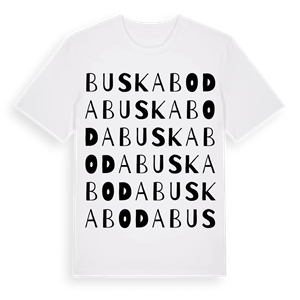 Buskaboda ordlek t-shirt – ekologisk bomull t-shirt från Pinshirt