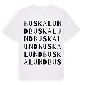 Buskalund ordlek t-shirt – ekologisk bomull t-shirt från Pinshirt