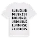 White t-shirt med Buskelund ordlek t-shirt