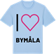 Blue Soul t-shirt med Jag älskar Bymåla t-shirt stort tryck
